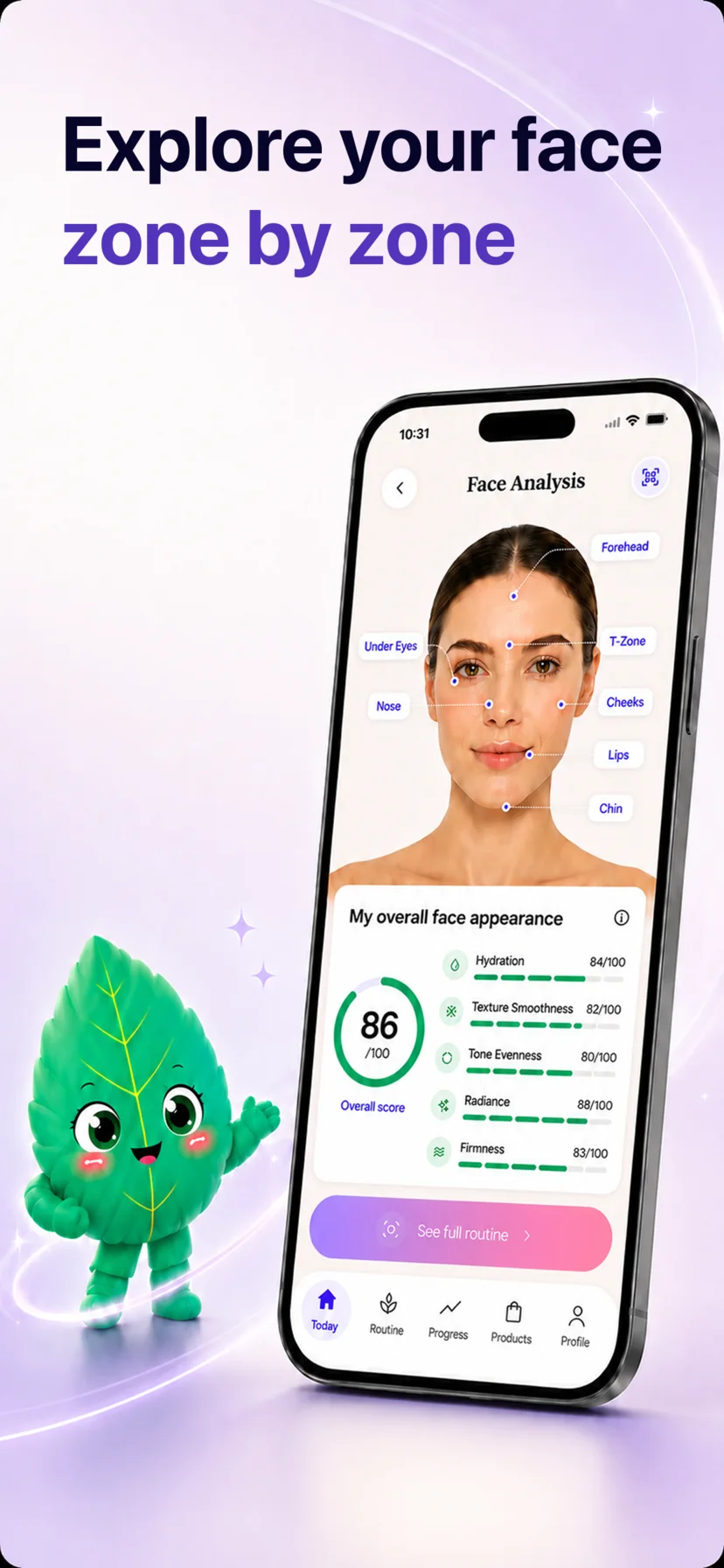 REVNA face report with appearance scores